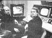 Left Bror Wikstrom and right, Ture Sjolander 1966 in studio making TIME. FIRST VIDEO SYNTEZISER